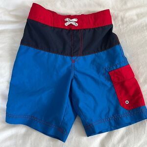 THE CHILDREN’S PLACE Boy’s Drawstring Patriotic Swim Trunks / Size: Small 5/6